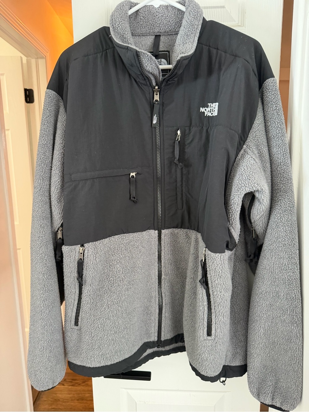 The North Face Men’s Black and Gray Sherpa Fleece Jacket